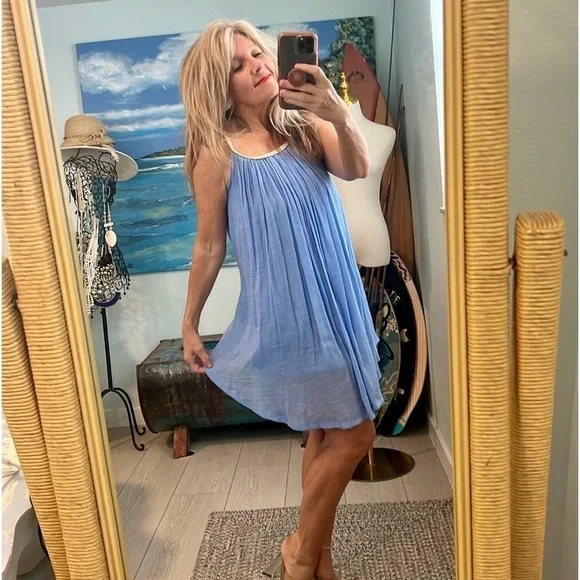 ⭐️Sand & Spirit Periwinkle Braided
Metallic Sundress, Excellent Condition,Size M - Picture 11 of 16